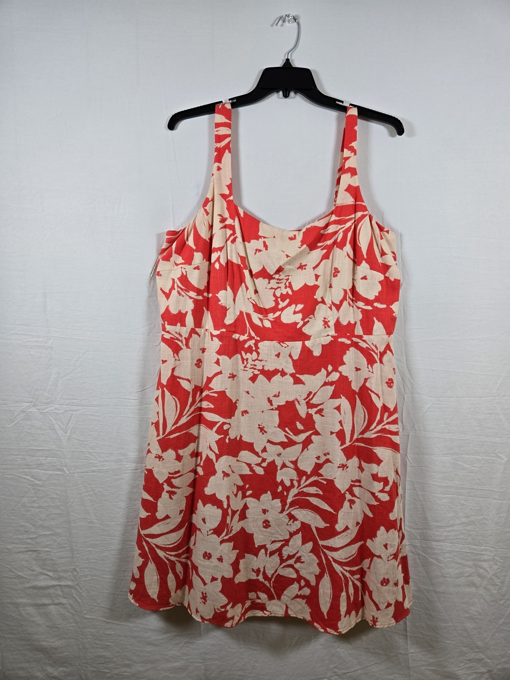 Vince Camuto Red and Cream Floral Smocked Sundress